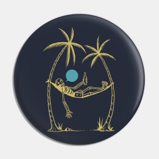 Beach Skeleton Pin