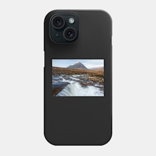 Buachaille Etive Mor and the river Etive Phone Case