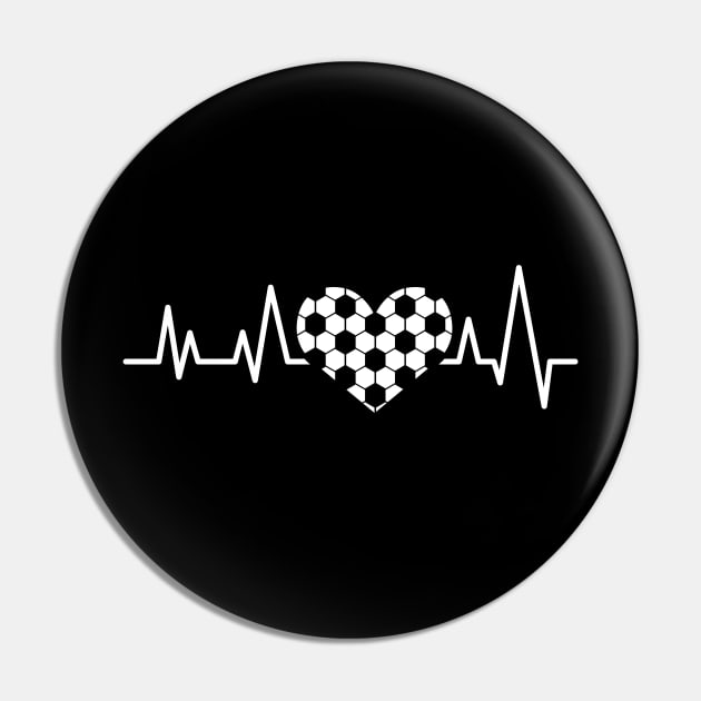 Heartbeat Pulse - Football / Soccer Pin by DesignWood-Sport