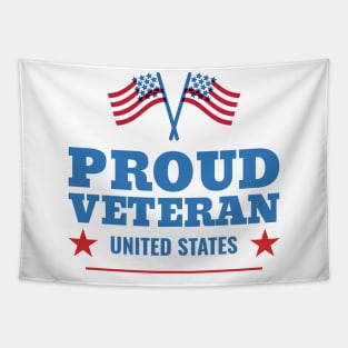 Proud Veteran USA Veterans Day Tapestry