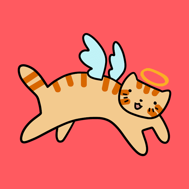 Orange Tabby Cat Angel by saradaboru