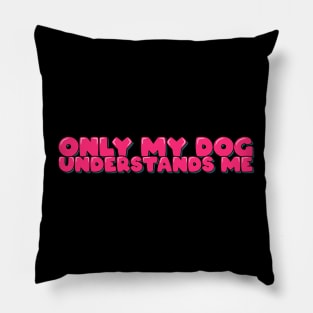 Dog Lover Saying Only My Dog Understands Me Pillow