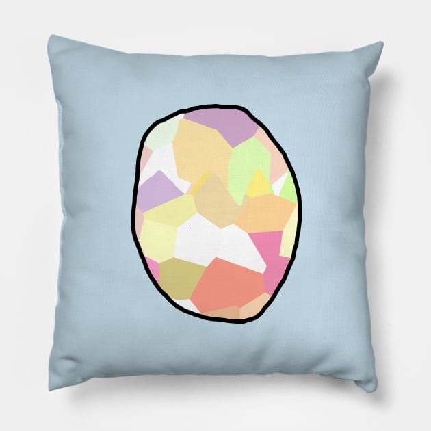 Candy Easter Egg Pillow by ellenhenryart