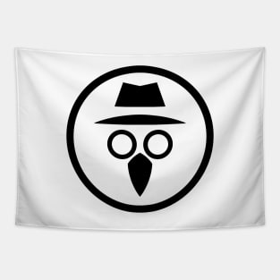 Plague Doctor Icon (Black) Tapestry