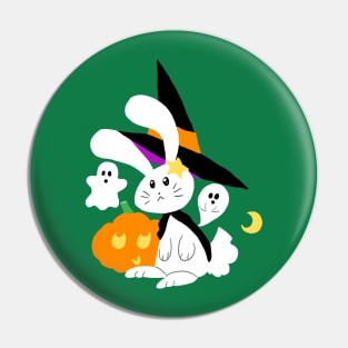 Halloween Witch Bunny Pin