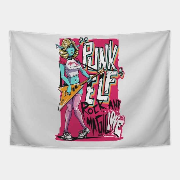 Punk Elf Tapestry by MeFO