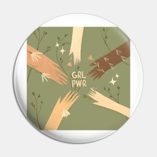 Girls support girls GRL PWR Pin