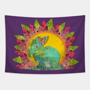 Rabbit and Sunflower Mindfulness Living in the Present Tapestry