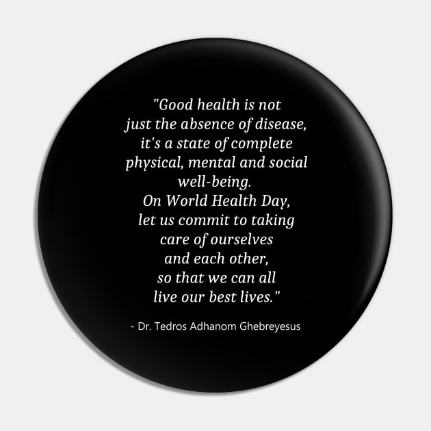 World Healthy Day Pin by Fandie