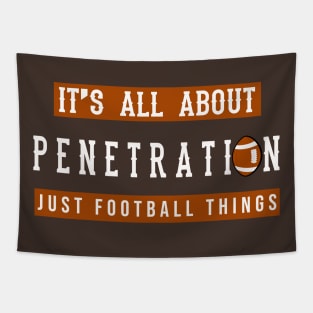 Funny Just Football Things Tapestry