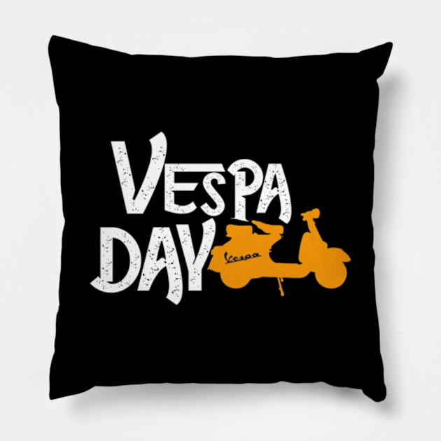 vespa day Pillow by vespatology