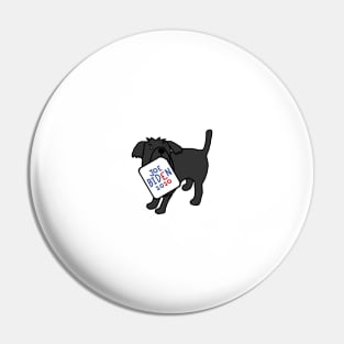 Small Dog with Joe Biden 2020 Sign Pin