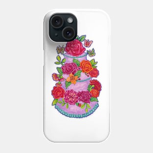 Frenchy's Floral Cake for a Preppy Party Phone Case