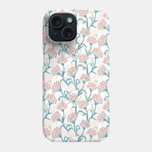 Pink and Green Hydrangea Flower Drawing Pattern Phone Case