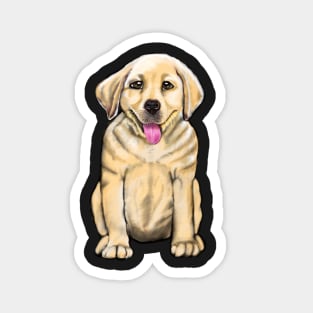 Labrador retriever- cute Golden Labrador retriever puppy dog Magnet