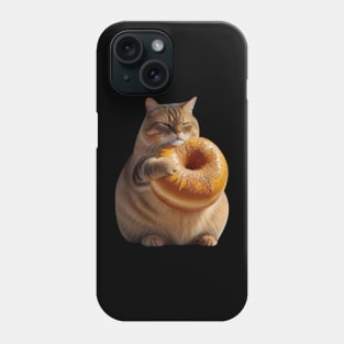 CUTE FAT CAT DONUT Phone Case