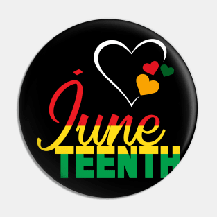 Juneteenth Flag Proud African American Valentine's Day Pin