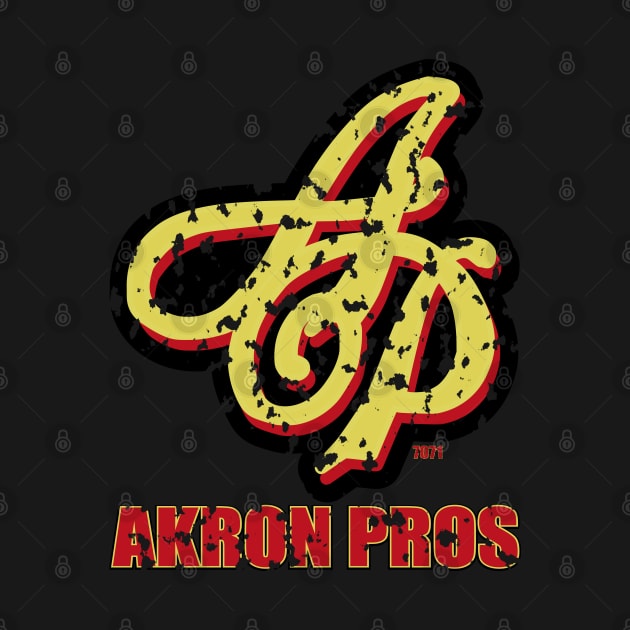 Vintage Akron Pros (Red & Gold) by 7071