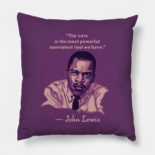 John Lewis Portrait and Quote Pillow