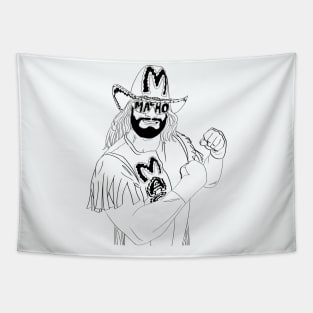 Macho Man Line art Tapestry