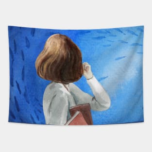 Magic Girl Under The Sea Tapestry