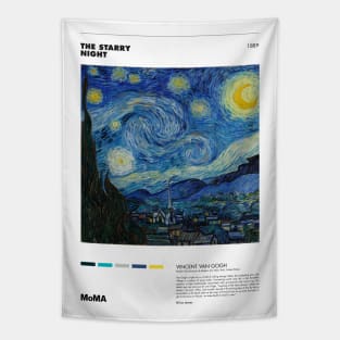 Vincent Van Gogh - Starry Night - Minimalist Art Poster Series Poster Tapestry