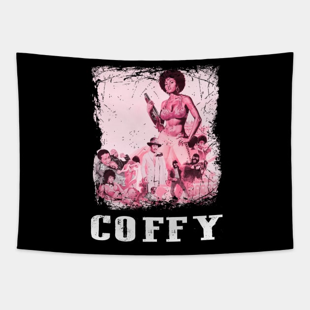 Coffys Revenge Bold and Beautiful Action Heroine Tee Tapestry by Beetle Golf