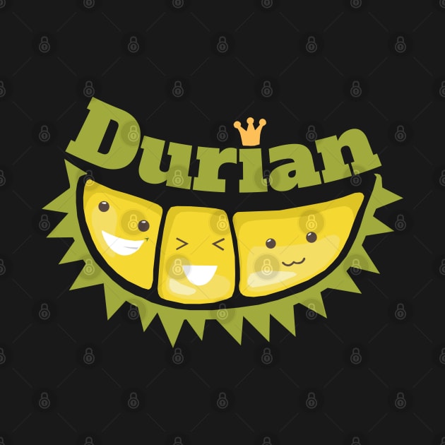 Cute Durian King of Tropical Fruits by KewaleeTee