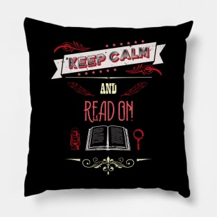 Keep Calm and Read On Vintage RC08 Pillow