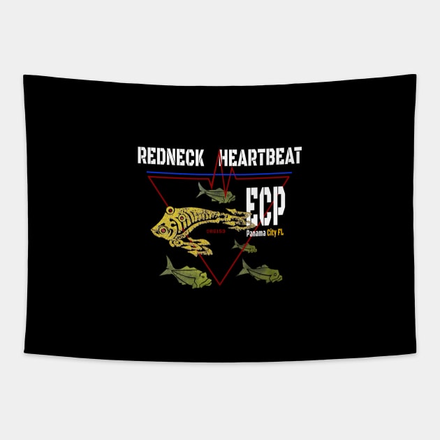 Redneck Heartbeat Florida Beaches Tapestry by The Witness
