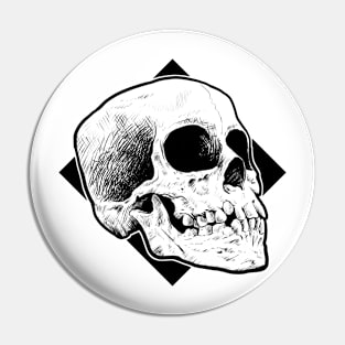 Skull line drawing Pin