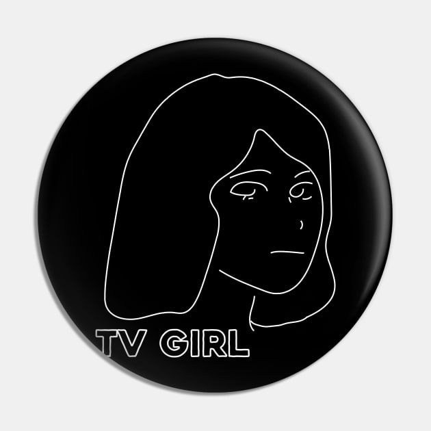 TV Girl Lineart Pin by canvaslady