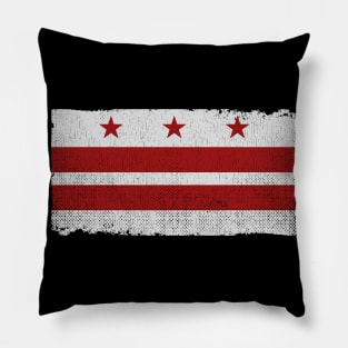 Distressed Washington DC District of Columbia Flag Pillow