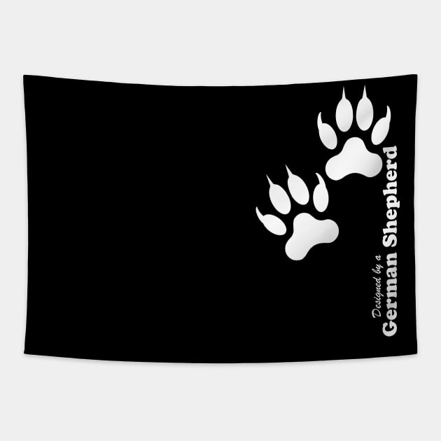 German Shepherd Pawprints Tapestry by TCP