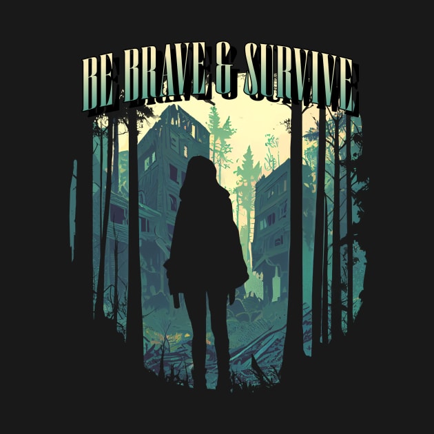 be brave and survive graphic tee by WOAT