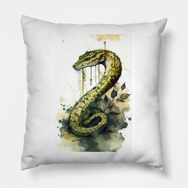 Basilisk Snake Pillow by TortillaChief