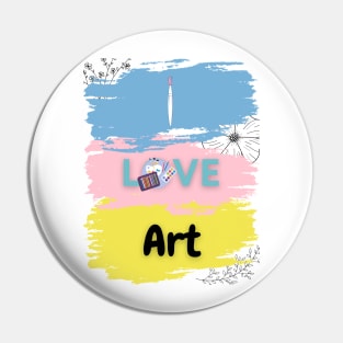 i Love Arts arts lover Pin