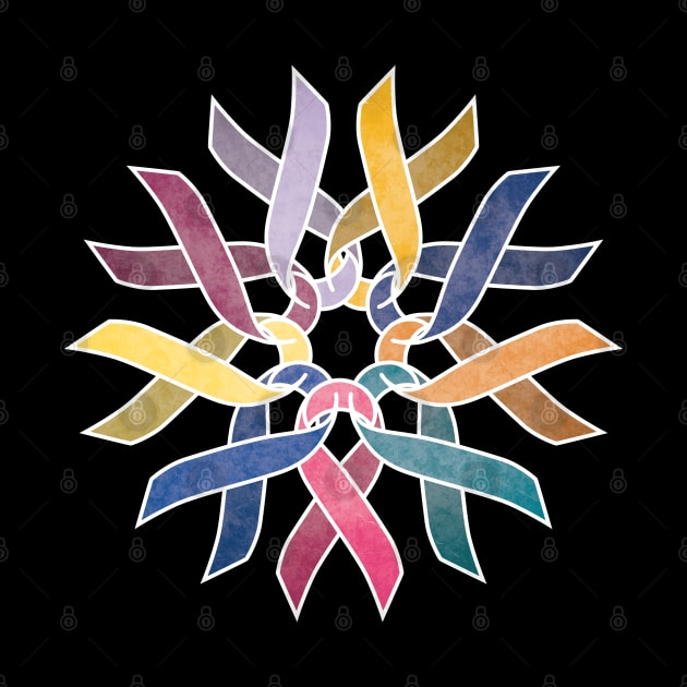 Cancer Ribbon Flower by LaughingCoyote