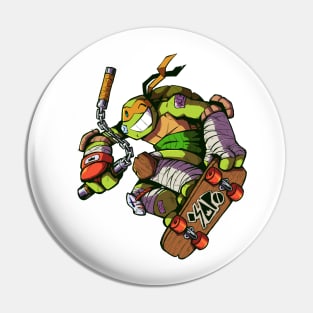 Mike The Skatete Ninja Turtle Pin