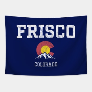 Frisco Colorado CO Vintage Athletic Mountains Tapestry