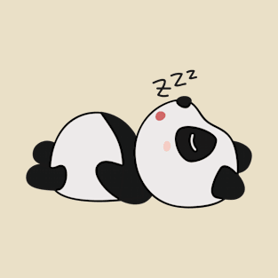 Cute Sleeping Panda Bear Graphic Illustration T-Shirt