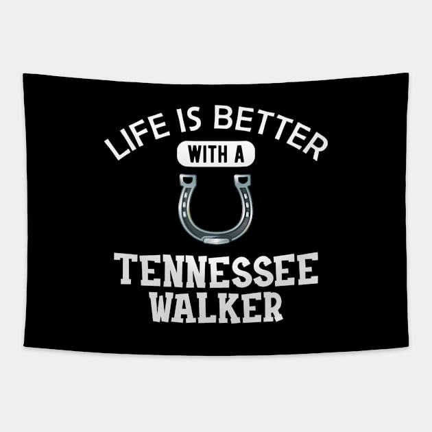 Tennessee Walker Horse - Life is better with tennessee walker Tapestry by KC Happy Shop