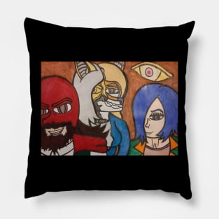 Villain montage (art by Captainkein) Pillow