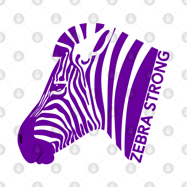 Ehlers Danlos Rare Disease Awareness Zebra Strong Purple by Jesabee Designs