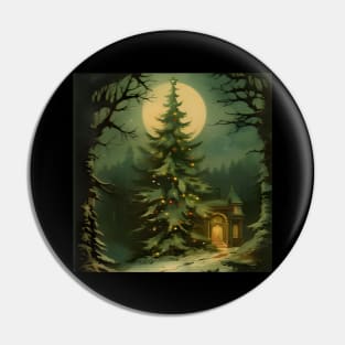 Vintage Hold To Light Christmas Tree Pin