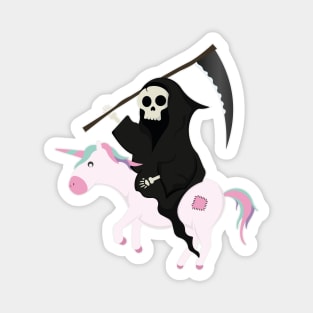 Death Riding Unicorn Magnet