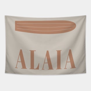 Alaia, Minimalist Surfboard Illustration Tapestry