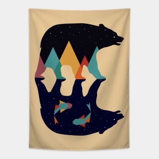 Mirror Nature Bear Tapestry