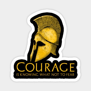 Courage Is Knowing What Not To Fear - Motivational Spartan Magnet