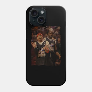 Allen Iverson and Michael Jordan, in NBA All-Star Practice Phone Case